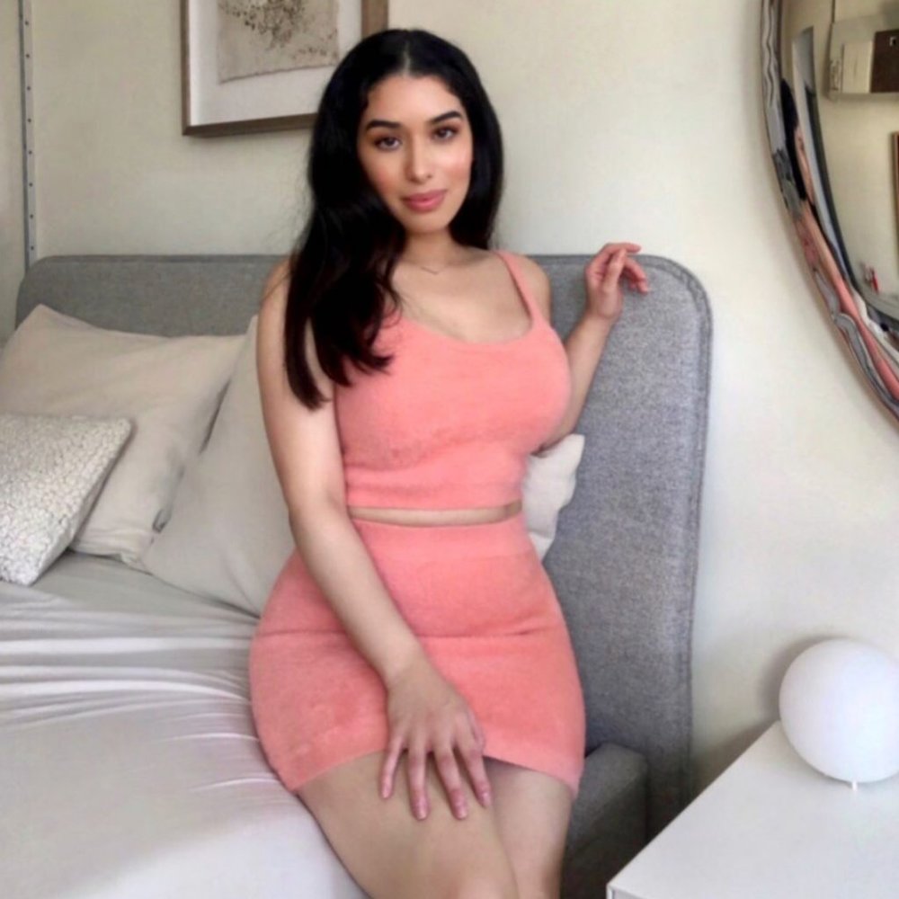 Fluffy Skirt Two Piece Set